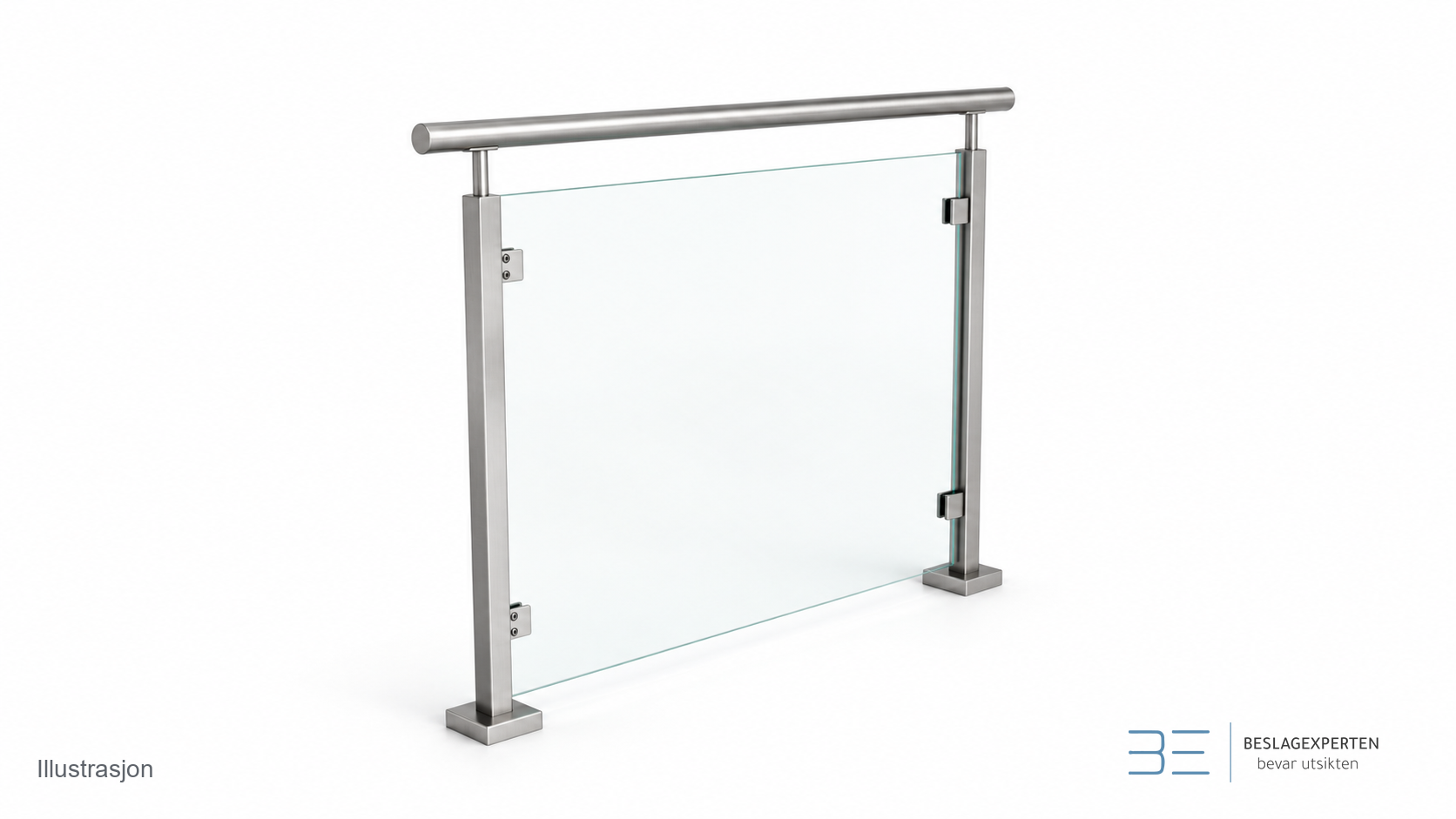 Produktillustrasjon av toppmontert firkantet Fence-stolpe